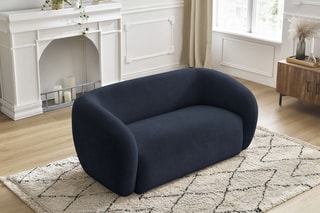 Canapé Celine - Bleu foncé - 2 places - En tissu
