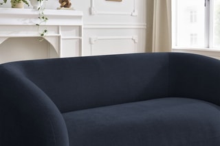 Canapé Celine - Bleu foncé - 2 places - En tissu