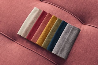 Canapé d’angle droit convertible Arsene - Orange - 3 places - En tissu velours - Couchage 204 x 135 cm