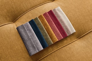 Canapé d’angle gauche convertible Arsene - Jaune - 3 places - En tissu velours - Couchage 204 x 135 cm