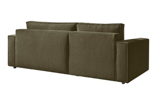 Canapé d'angle réversible convertible Nihad - Vert - Couchage 231 x 130 cm