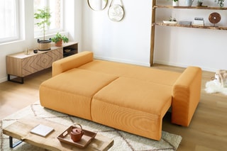 Canapé convertible Envy - Moutarde - Couchage 152 x 190 cm
