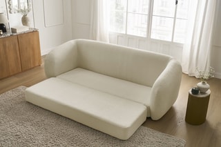 Canapé convertible Neyo - Beige - Couchage 180 x 120 cm