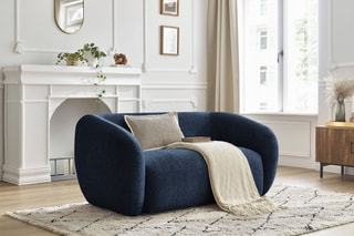 Canapé droit Céline - Bleu foncé