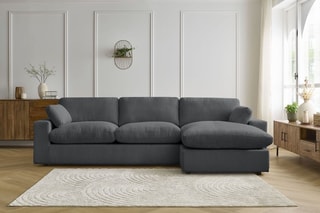 Canapé d'angle réversible Belair - Gris foncé
