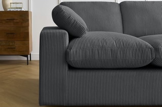 Canapé d'angle réversible Belair - Gris foncé