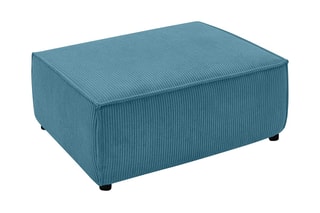Pouf pour canapé modulable Nihad - Bleu canard