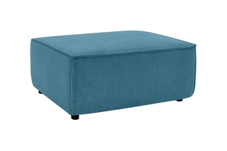 Pouf pour canapé modulable Nihad - Bleu canard