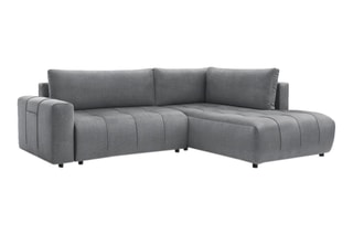 Canapé d’angle droit convertible Arsene - Gris foncé