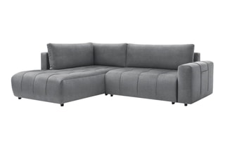 Canapé d’angle gauche convertible Arsene - Gris foncé