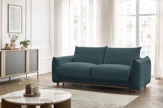 Canapé convertible Lenny - Bleu foncé - Couchage 140 x 190 cm