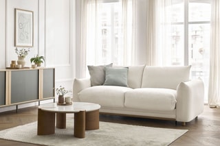 Canapé convertible Lenny - Beige - Couchage 160 x 190 cm