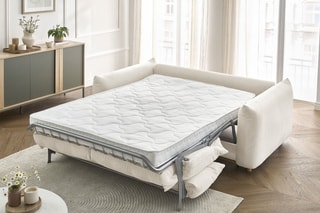 Canapé convertible Lenny - Beige - Couchage 160 x 190 cm