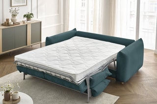 Canapé convertible Lenny - Beige - Couchage 160 x 190 cm