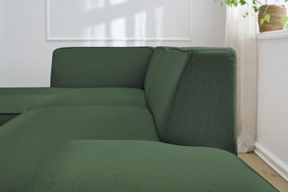 Canapé d'angle gauche Megeve - Vert foncé