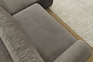 Canapé d'angle droit convertible Lucien - Taupe - Couchage 250 x 150 cm