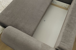 Canapé d'angle gauche convertible Lucien - Taupe - Couchage 250 x 150 cm