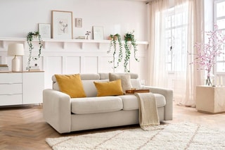Canapé convertible Monaco - 
Beige - Couchage 190 x 140 cm