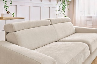 Canapé convertible Monaco - 
Beige - Couchage 190 x 140 cm