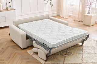 Canapé convertible Monaco - 
Beige - Couchage 190 x 140 cm