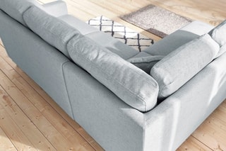 Canapé d'angle gauche convertible Sweden - Gris - Couchage 130 x 200 cm