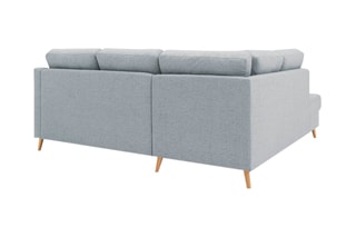 Canapé d'angle gauche convertible Sweden - Gris - Couchage 130 x 200 cm