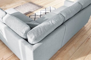 Canapé d'angle droit convertible Sweden - Gris - Couchage 130 x 200 cm
