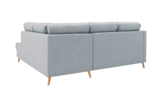 Canapé d'angle droit convertible Sweden - Gris - Couchage 130 x 200 cm