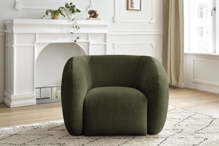Fauteuil Celine - Vert foncé - En tissu texturé