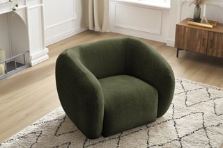 Fauteuil Celine - Vert foncé - En tissu texturé