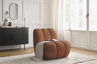 Fauteuil Janissaire - Orange - Tissu bouclette