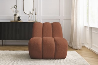 Fauteuil Janissaire - Orange - Tissu bouclette