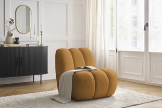 Fauteuil Janissaire - Jaune - Tissu bouclette