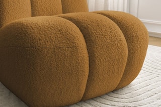 Fauteuil Janissaire - Jaune - Tissu bouclette