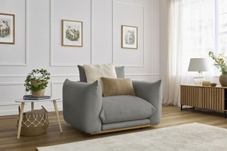 Fauteuil Ernest - Gris foncé - En tissu