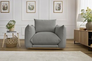 Fauteuil Ernest - Gris foncé - En tissu