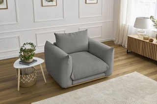 Fauteuil Ernest - Gris foncé - En tissu
