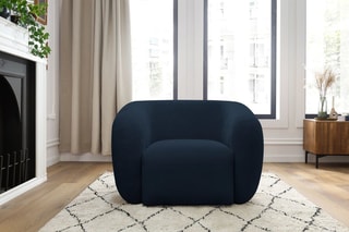 Fauteuil Celine - Bleu foncé - En tissu