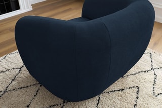 Fauteuil Celine - Bleu foncé - En tissu