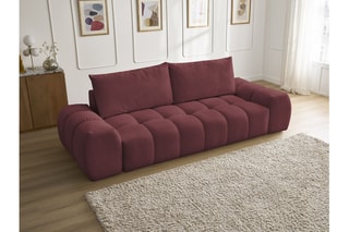 Canapé droit Everest - Rouge - 3 places - En polyester