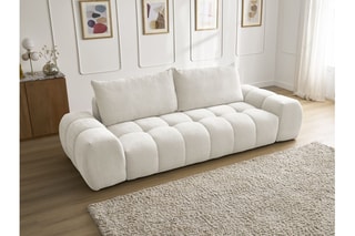 Canapé droit Everest - Blanc - 3 places - En polyester