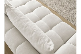 Canapé droit Everest - Blanc - 3 places - En polyester