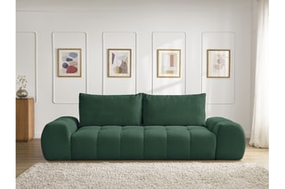 Canapé droit Everest - Vert - 3 places - En polyester