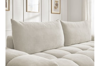Canapé droit Everest - Beige - 3 places - En polyester