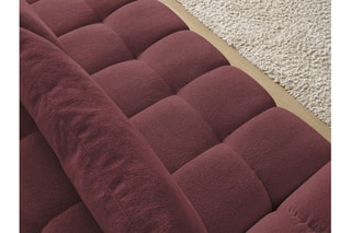 Canapé droit convertible Everest - Rouge - 3 places - En polyester - Couchage 153 x 197 cm