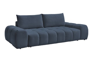 Canapé droit convertible Everest - Bleu foncé - 3 places - En polyester - Couchage 153 x 197 cm