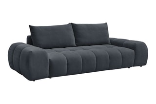 Canapé droit convertible Everest - Bleu foncé - 3 places - En polyester - Couchage 197 x 153 cm