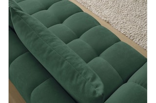 Canapé droit convertible Everest - Vert - 3 places - En polyester - Couchage 197 x 153 cm