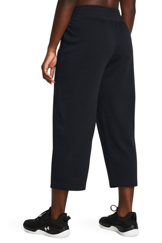 Calças polares 7/8 de cintura alta Rival Terry Crop Wide Leg - Preto
