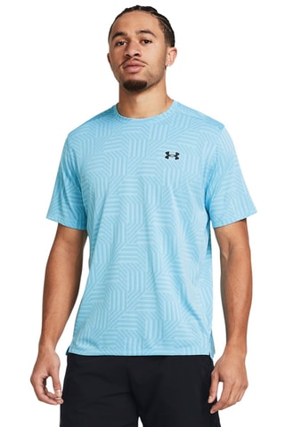 T-shirt de treino Tech vent Geotessa SS - Azul-celeste